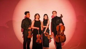 First Prize winner at the 2019 Banff International String Quartet Competition, the Viano Quartet is also the recipient of the Grand Prize at the 2019 ENKOR International Music Competition as well as the Haydn Prize and Sidney Griller Award at the 2018 Wigmore Hall International String Quartet Competition. The Quartet joins the WCMF on Sunday, Jan. 19, 2025 at 3 p.m. Photo by Kevin Condon