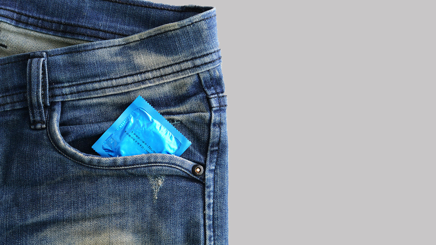 Condom in jeans pocket