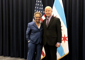 Chicago Mayor Lori Lightfoot and President Schapiro