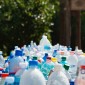 Pile of used plastic bottles