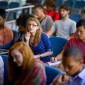 Students sit in a college classroom