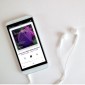 Phone playing podcast
