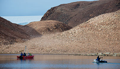 People on lake
