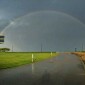 Rainbow over Ryan Center for the Musical Arts