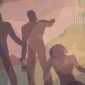 “Aspiration” by Harlem Renaissance artist Aaron Douglas.