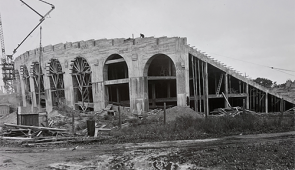 Dyche Stadium under construction, 1926