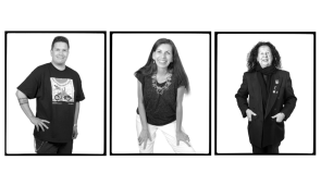 "Rosalie Favell: Facing the Camera" portraits, L to R: Chris Pappan, Santa Fe, New Mexico, 2012, Shan Goshorn, Santa Fe, New Mexico, 2012, Jaune Quick-to-See Smith, Santa Fe, New Mexico, 2012,  Inkjet prints. Images courtesy of the artist.
