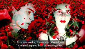 Ian Morris as Plutone and Gabrielle Barkidjija as Proserpina in Northwestern Opera Theater's "Orfeo remote" mini-series.