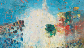 Abdallah Benanteur (Algeria)
To Monet, Giverny, 1983
Oil on canvas, 47 1/4 x 47 1/4 in. 
Collection of the Barjeel Art Foundation, Sharjah, UAE