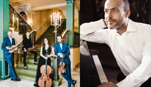 The Ariel Quartet has garnered critical praise worldwide for more than 20 years, winning numerous international prizes. Orion Weiss’s awards include an Avery Fisher Career Grant. They return to the Winter Chamber Music Festival Jan. 7, 2024. Ariel Quartet photo by Marco Borggreve and Orion Weiss photo by Lisa-Marie Mazzucco.

