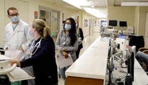 Footage from inside a COVID-19 intensive care unit at Northwestern Medicine in Chicago. 