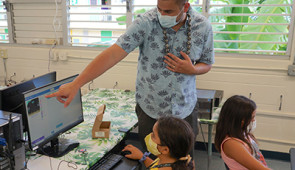 Hester in the classroom