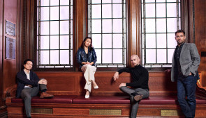 Named one of the greatest string quartets of the last century by BBC Music Magazine, the Grammy-nominated Dover Quartet has rapidly become one of the world’s most in-demand chamber ensembles. They perform in The Winter Chamber Music Festival Jan. 12, 2024. Photo by Roy Cox.