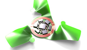 Top view of a simulated 3D microflier
