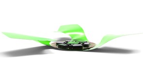 Side view of a simulated 3D microflier