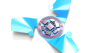 Top view of a simulated 3D microflier