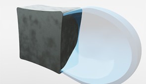 Schematic of the cross-sectional view for the water bubble at the surface of palladium nanocube.