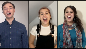Adam Brody (’22), Mia Nevarez (’20) and Lucy Panush (’20) perform Mo Willem's "Knuffle Bunny" for The Imagine U Storytime series on the Wirtz Center of Northwestern University YouTube channel.