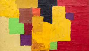 Etel Adnan (Lebanon)
Autumn in Yosemite Valley, 1963–1964
Oil on canvas, 20 1/8 x 20 1/8 in. 
Collection of the Barjeel Art Foundation, Sharjah, UAE
