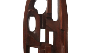Saloua Raouda Choucair (Lebanon)
Interform, 1960
Wood, 23 5/8 x 12 5/8 x 4 1/2 in.
Collection of the Barjeel Art Foundation, Sharjah, UAE
