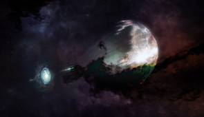 In a first for radio astronomy, scientists have detected millimeter-wavelength light from a short-duration gamma-ray burst. This artist's conception shows the merger between a neutron star and another star (seen as a disk, lower left) which caused an explosion resulting in the short-duration gamma-ray burst, GRB 211106A (white jet, middle), and left behind what scientists now know to be one of the most luminous afterglows on record (semi-spherical shock wave mid-right). While dust in the host galaxy obscured most of the visible light (shown as colors), millimeter light from the event (depicted in green) was able to escape and reach the Atacama Large Millimeter/submillimeter Array (ALMA), giving scientists an unprecedented view of this cosmic explosion. From the study, the team confirmed that GRB 211106A is one of the most energetic short-duration GRBs ever observed.

Credit: ALMA (ESO/NAOJ/NRAO), M. Weiss (NRAO/AUI/NSF)