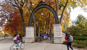 Weber Arch, the gateway to Northwestern's Evanston campus
