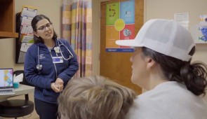 B-roll of a pediatric well visit at Henry Ford Health Center. 