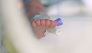 The foot of a premature baby in the NICU. (Credit: Northwestern University)