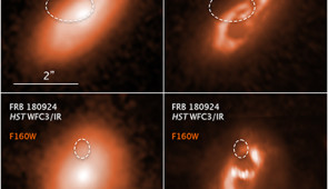 Fast radio burst host galaxies compass.

Credits:
Science: NASA, ESA, Alexandra Mannings (UC Santa Cruz)
Image processing: Alyssa Pagan (STScI)