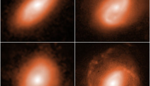 Fast radio bursts host galaxies. The bursts are catalogued as FRB 190714, at top left; FRB 191001, at top right; FRB 180924, at bottom left; and FRB 190608, at bottom right.
Credits:
Science: NASA, ESA, Alexandra Mannings (UC Santa Cruz), Wen-fai Fong (Northwestern)
Image processing: Alyssa Pagan (STScI)