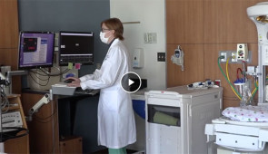 B-roll of Dr. Emily Miller working at Prentice Women's Hospital in Chicago.