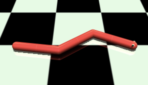 Simulation of a single robot testing the new AI algorithm.