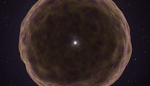 SN 2021yfj is a new kind of supernova, challenging our understanding of stellar evolution. Its progenitor lost its outer shells well before the supernova happened and only consisted of its oxygen/silicon core — unlike any known star in the Milky Way. The dying, stripped-to-the-bone star experienced extreme mass loss episodes that led to the ejecting of material rich in silicon (grey), sulfur (yellow) and argon (purple).