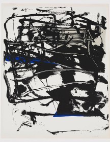 Joan Mitchell (American, 1925 - 1992), Plate (folio 16), from the book The Poems, 1960.
Color screenprint on paper, image: 17 1/4 in x 14 1/16 in. Mary and Leigh Block Museum of Art, Northwestern University, 1997.32. © Estate of Joan Mitchell