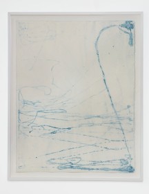 Soo Shin (Korean, born 1981), Pas de Deux 3.13.24-2 (Pacific Ocean), 2024

Ink and Pacific Ocean water on paper. Mary and Leigh Block Museum of Art, Northwestern University, Block Board of Advisors Endowment Fund purchase, 2025.13. Image copyright of the artist, Courtesy of PATRON Gallery.
