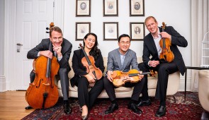 Canada's New Orford String Quartet returns to the Winter Chamber Music Festival at Bienen School Jan. 15, 2023, 3 p.m. Photo by Dahlia Katz.