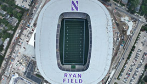 overhead view of Ryan Field