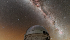 milky way over observatory