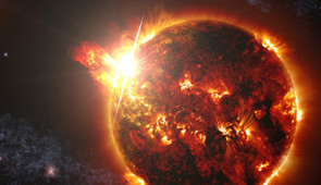An artistic rendering of a series of powerful stellar flares. Credit: NASA's Goddard Space Flight Center/S. Wiessinger