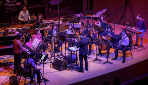 The Contemporary Music Ensemble presents world premieres of “Asphyxiation” by Jonah Keoun and pieces by Apsara Balamurugan and Oliver Mann, all Bienen student composers on Friday, Feb. 9
