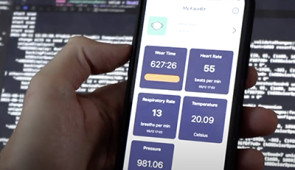 FaceBit wirelessly transmits real-time data to a smartphone app, which can alert the user when issues unexpectedly arise