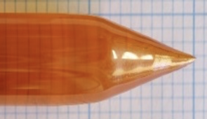 Detectors are created from cutting and polishing specific sizes from the boules
