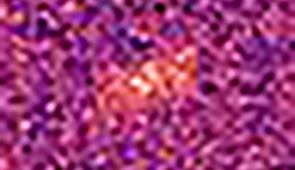 "Before" image: A simulated image to match the parameters of the Vera C. Rubin Observatory’s Legacy Survey of Space and Time (LSST). To simulate the image, researchers took high-resolution, atmosphere-free images from the Hubble Space Telescope (in the COSMOS dataset), simulated the atmospheric effects using a software package called GalSim with LSST parameters plugged in, and then downsampled to the lower resolution of the LSST.