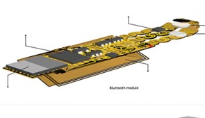 An illustration of an exploded view of the device, showing its interior components. Credit: Northwestern University