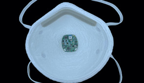 Inside of a mask with FaceBit device