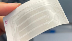 Graphene heart implant on tattoo paper