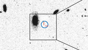Optical image from the Hubble Space Telescope without text. The field of GRB211211A. Credit: Nature/Rastinejad et al. (2002)