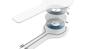 Layered schematic of the device, without annotation