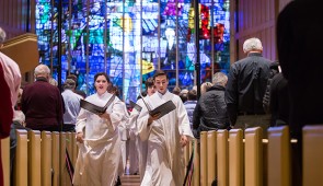 A Festival of Lessons and Carols will be presented Dec. 8, 2019 at 10:40 a.m. in Alice Millar Chapel. Photo by Elliot Mandel