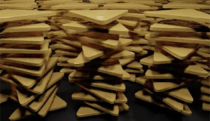 3D illustration of individual nanoscale building blocks